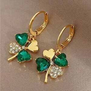 Four Leaf Clover Drop Earrings